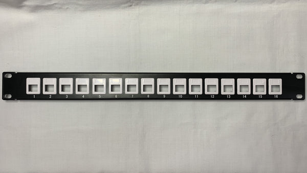 Patch Panel Modular sin jacks de 16 Puertos para rack