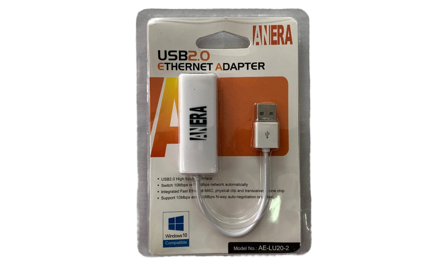 Tarjeta de USB a Red Lan RJ-45 marca Anera