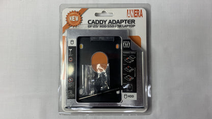 Adaptador Caddy de 9.5 mm para instalar un disco de 2.5 pulgadas en una unidad CD DVD RW