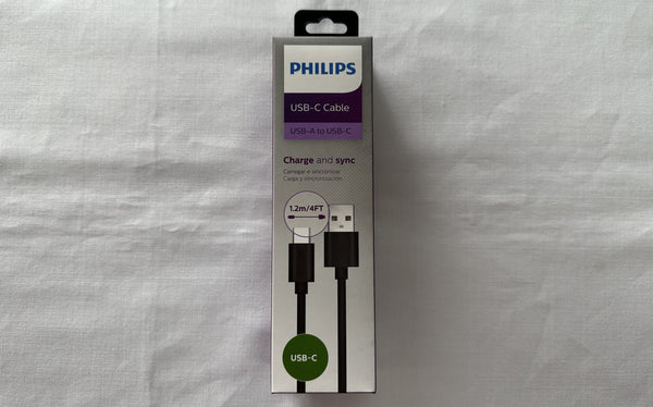 Cable USB tipo C para Carga y Datos 1.2 metros marca Philips