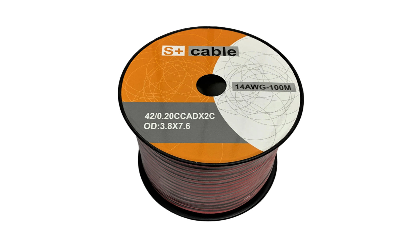 Bobina de cable para Parlante # 14 Rojo - Negro 100 metros