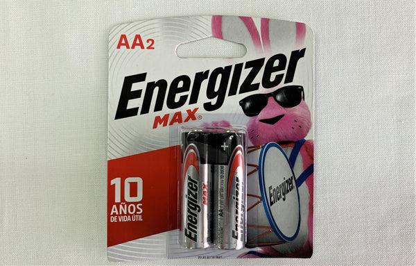 Pilas alcalinas AA marca Energizer paquete de 2 unidades
