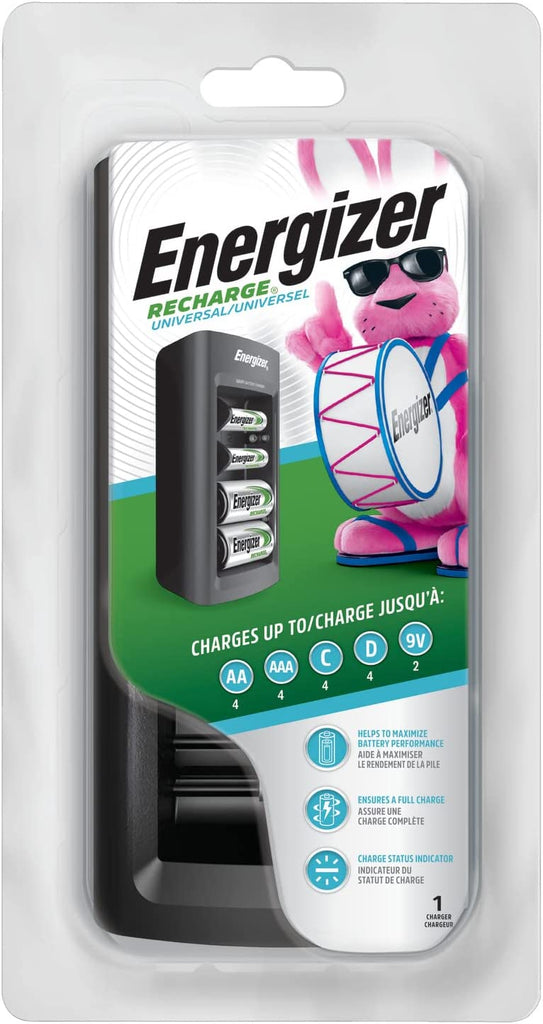 Cargador Universal de pilas AA, AAA, C, D y baterias 9 V marca Energiz –  Electronica Cecomin