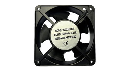 Ventilador 110 Vac 0.21 Amperios tamaño 12 x 12 x 3.8 cm
