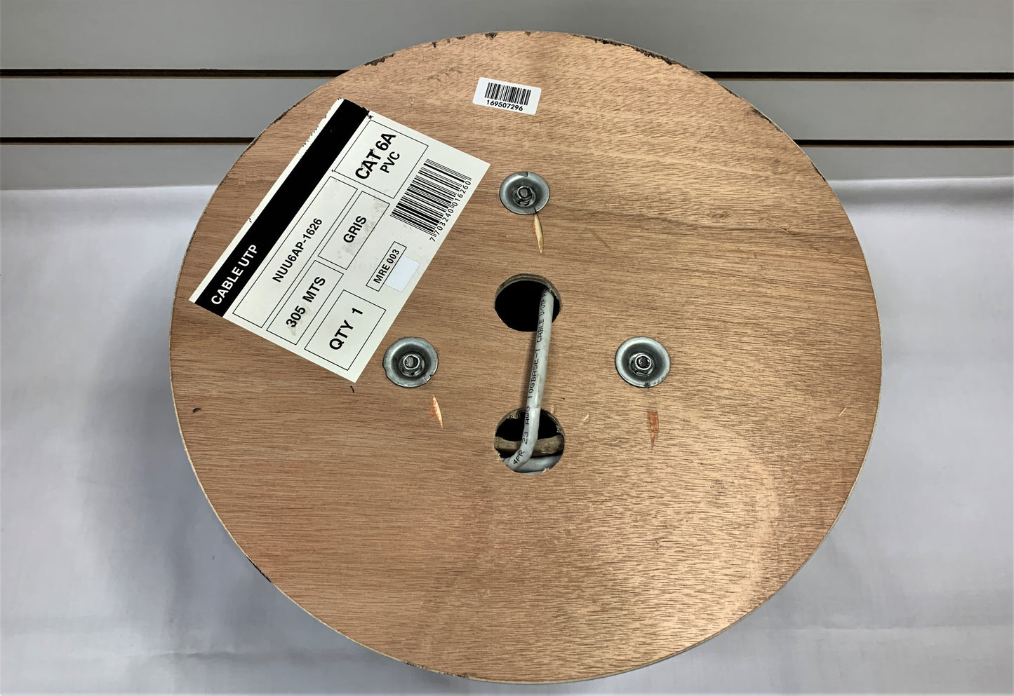 Bobina de Cable UTP Categoria 6A 100% Cobre 305 mts marca Powest