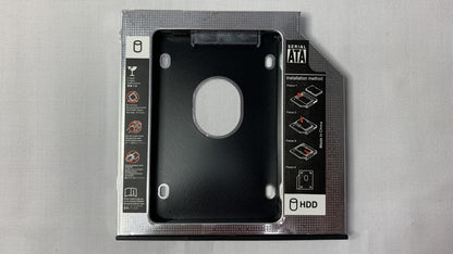 Adaptador Caddy de 9.5 mm para instalar un disco de 2.5 pulgadas en una unidad CD DVD RW