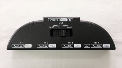 Selector Switch RCA de Audio y Video 4 entradas a 1 salida