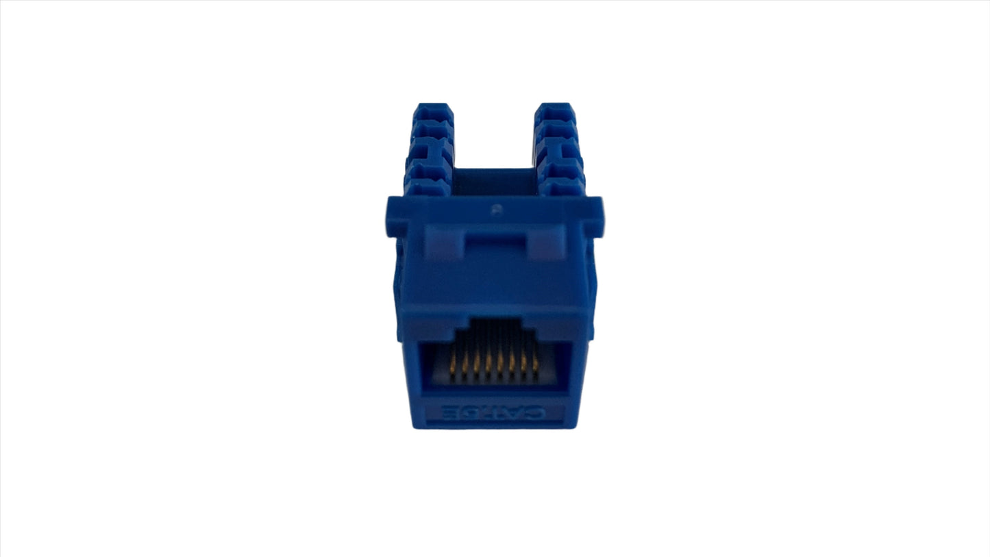 Jack RJ-45 tipo Keystone color azul conector de redes categoria 5e