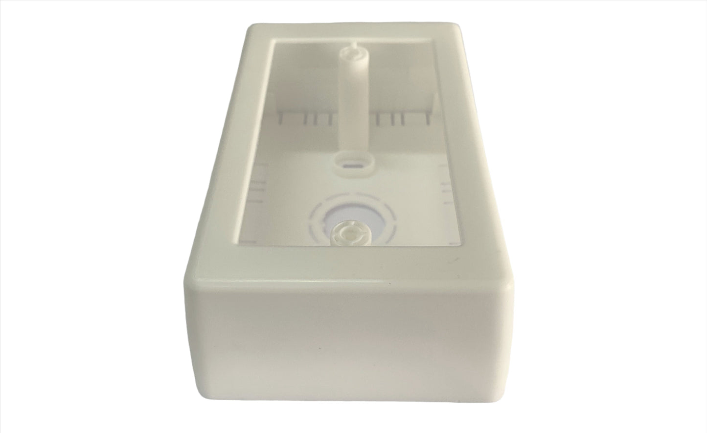 Caja Sobrepuesta de Plastico color Blanca para colocar faceplates y tomas electricos