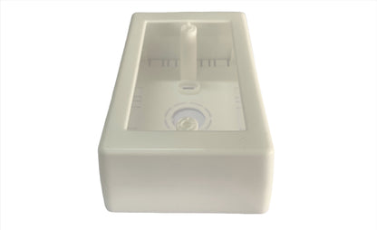 Caja Sobrepuesta de Plastico color Blanca para colocar faceplates y tomas electricos