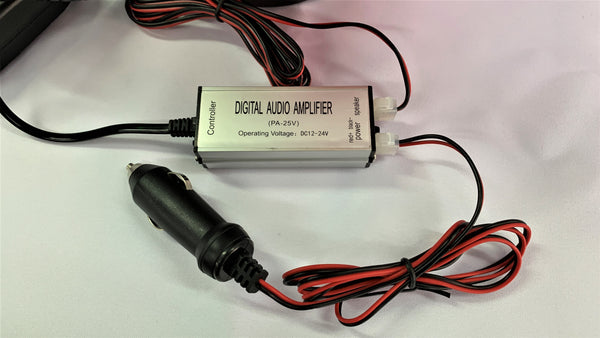 Amplificador de Perifoneo para Auto con Sirena de 6 tonos USB y grabacion