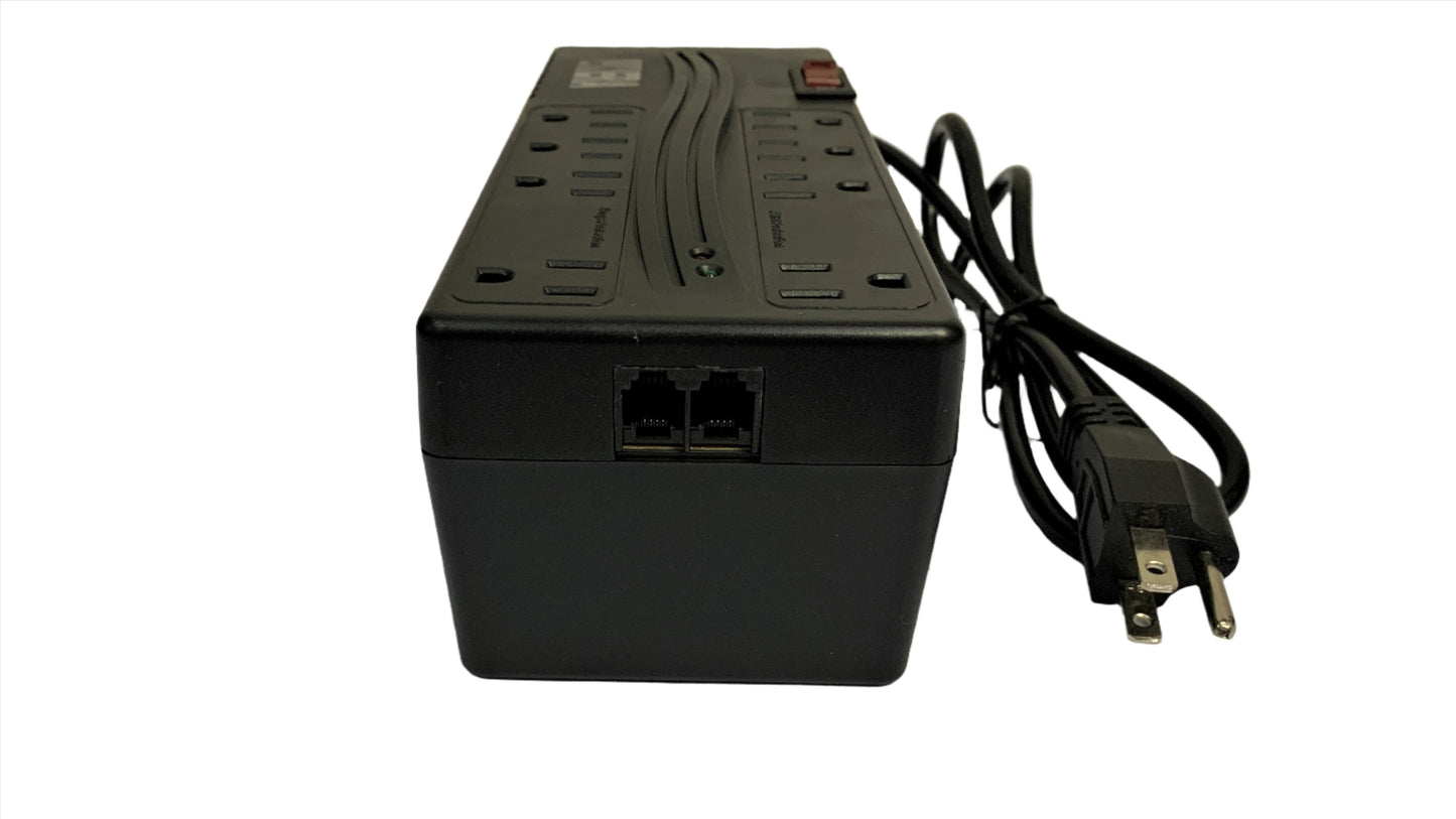 Regulador de Voltaje de 1200 VA 8 tomas marca Anera