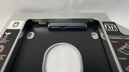 Adaptador Caddy de 9.5 mm para instalar un disco de 2.5 pulgadas en una unidad CD DVD RW