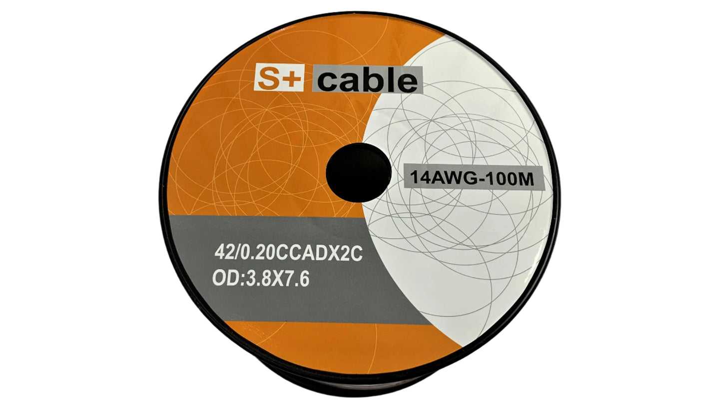 Bobina de cable para Parlante # 14 transparente 100 metros