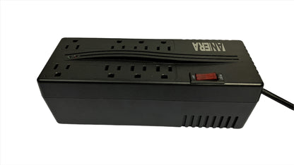 Regulador de Voltaje de 1200 VA 8 tomas marca Anera