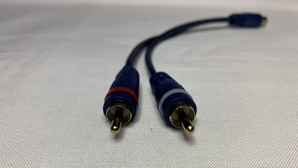 Cable en Y Splitter RCA 1 conector hembra a 2 conectores macho
