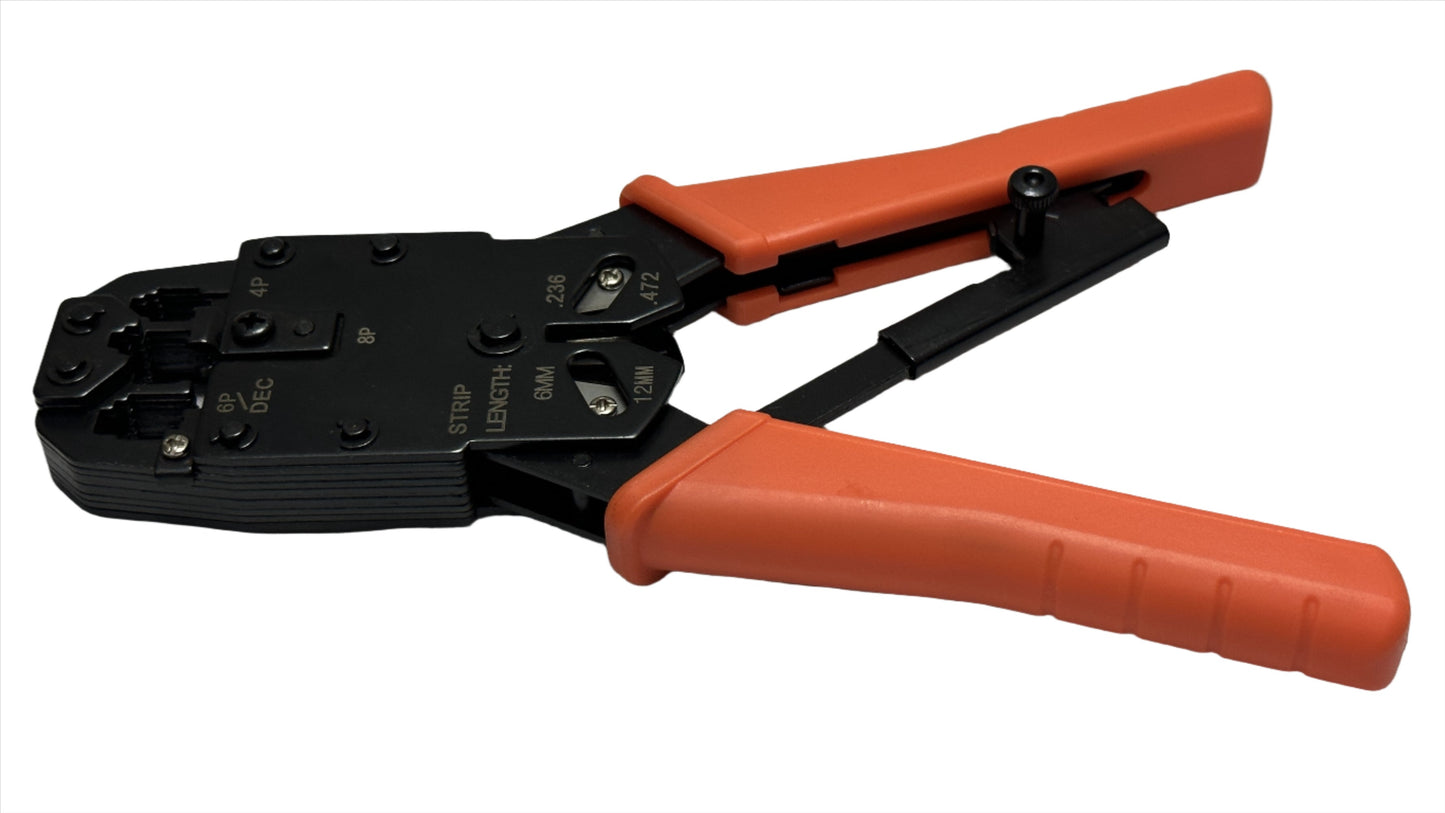 Ponchadora Profesional de Redes para conectores RJ-45 RJ-12 RJ-11