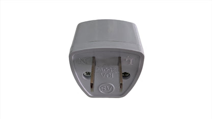 Adaptador Convertidor Enchufe de Redondo tripolar a Plano Bipolar