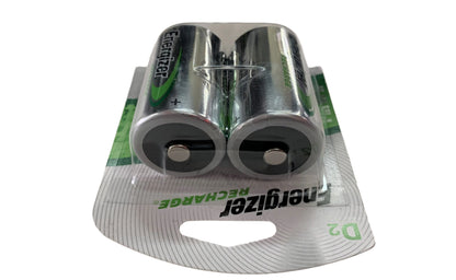 Pilas recargables tamaño D 2500 mAh marca Energizer