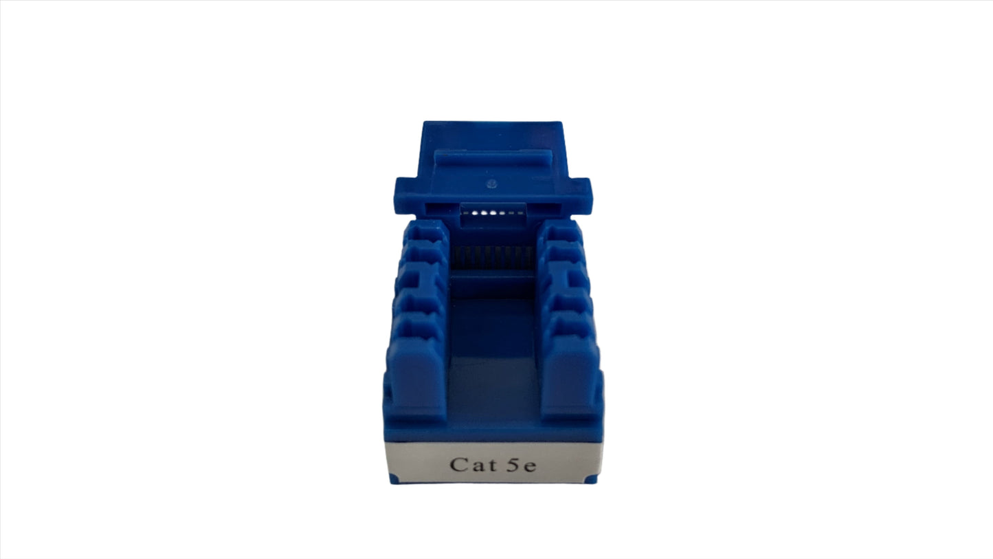 Jack RJ-45 tipo Keystone color azul conector de redes categoria 5e