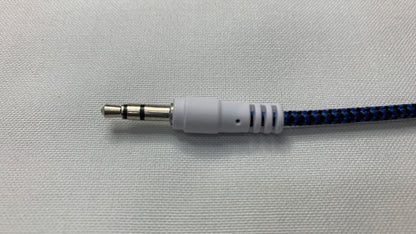 Cable auxiliar tipo tela 2 conectores 3.5 mm estereo 1 metro de largo