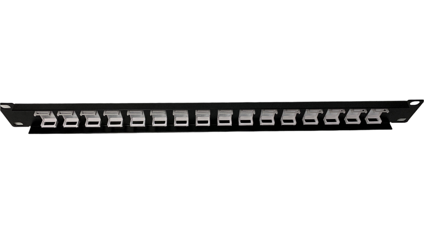Patch Panel Modular sin jacks de 16 Puertos para rack