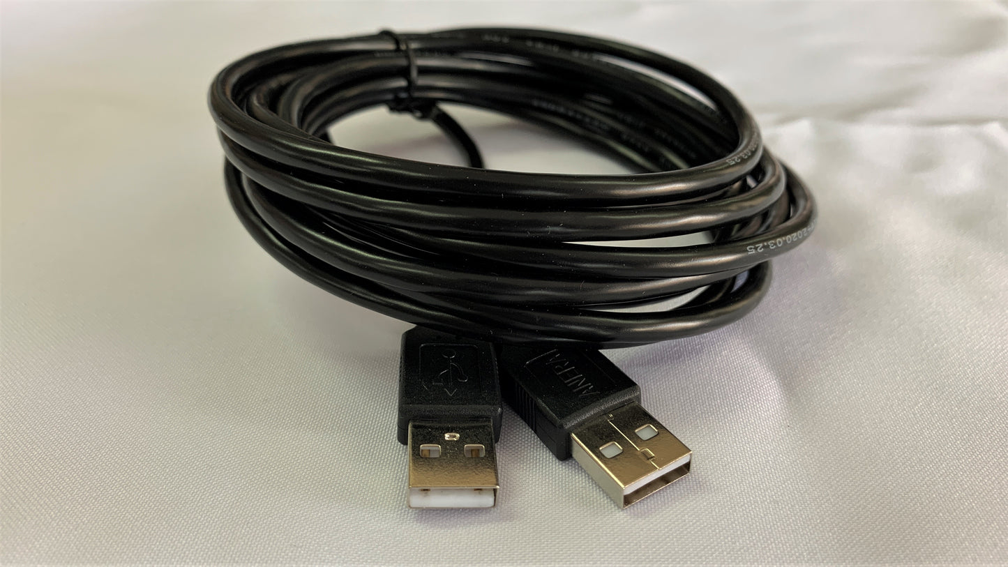 Cable USB conector macho en ambos extremos 3 metros de longitud