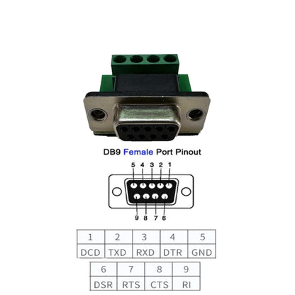 Convertidor bidireccional de RS-232 a RS-485 con 4 borneras RS232 RS485