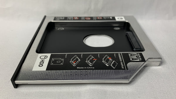 Adaptador Caddy de 9.5 mm para instalar un disco de 2.5 pulgadas en una unidad CD DVD RW