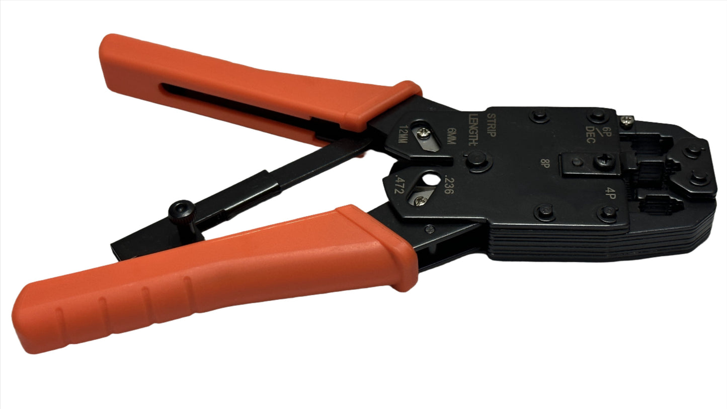 Ponchadora Profesional de Redes para conectores RJ-45 RJ-12 RJ-11