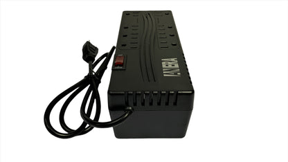 Regulador de Voltaje de 1200 VA 8 tomas marca Anera