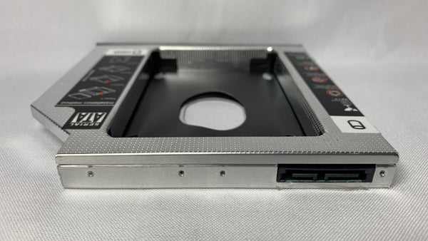 Adaptador Caddy de 12.7 mm para instalar un disco de 2.5 pulgadas en una unidad CD DVD RW