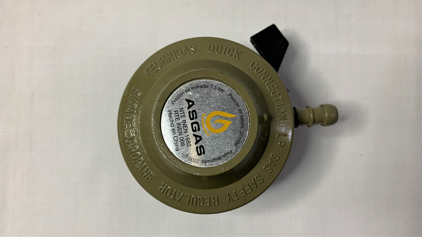 Valvula metalica de gas para tanques de uso domestico marca Asgas