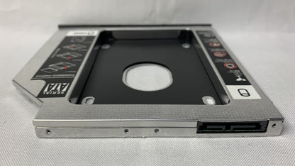 Adaptador Caddy de 9.5 mm para instalar un disco de 2.5 pulgadas en una unidad CD DVD RW
