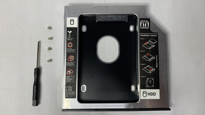 Adaptador Caddy de 9.5 mm para instalar un disco de 2.5 pulgadas en una unidad CD DVD RW