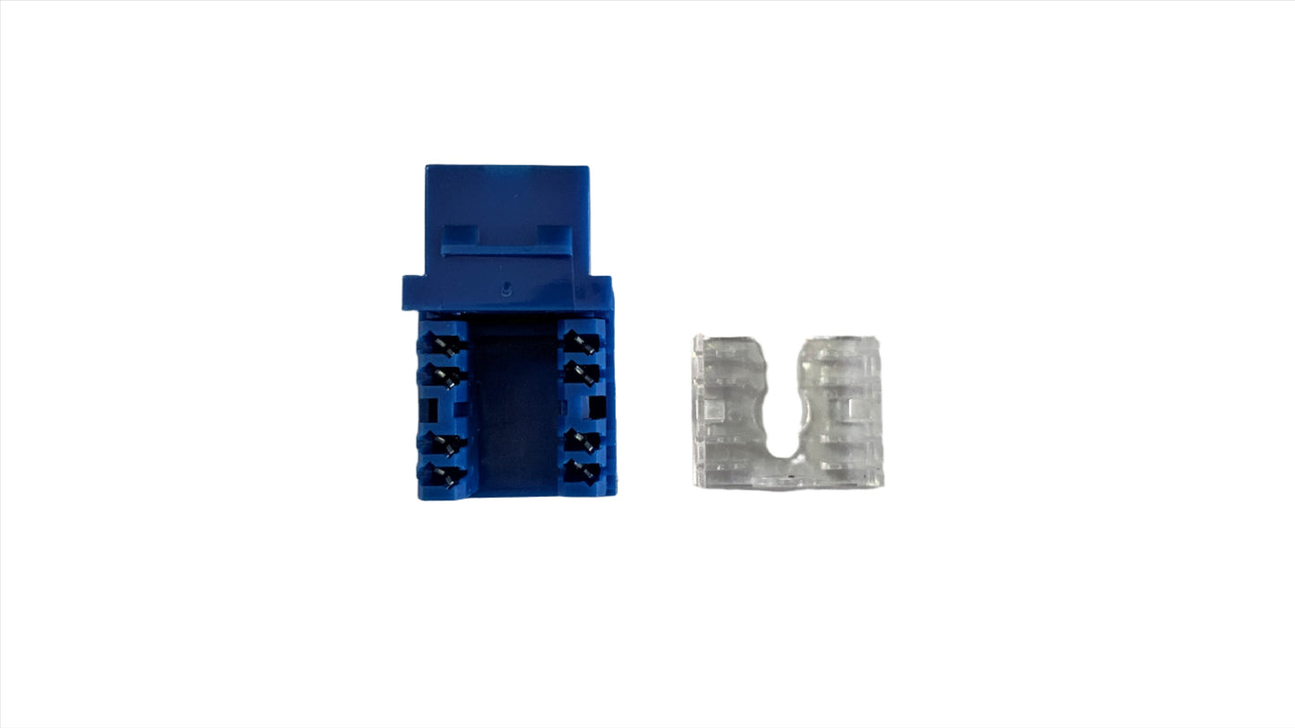 Jack RJ-45 tipo Keystone color azul conector de redes categoria 5e