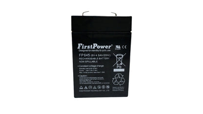 Bateria Seca Recargable 6 V 4.5 Ah sellada marca First Power
