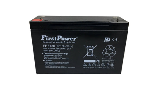 Bateria Seca Recargable 6 V 12 Ah sellada marca First Power