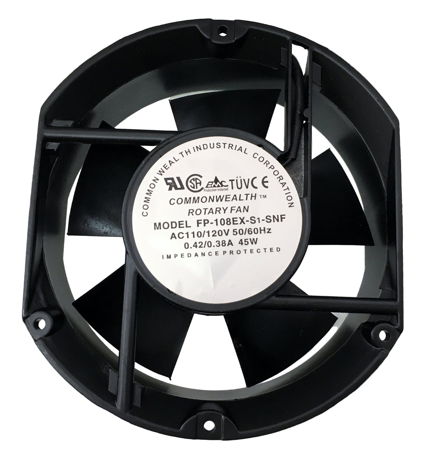 Ventilador semi circular 110 Vac 45 W de 17.2 cm de diametro