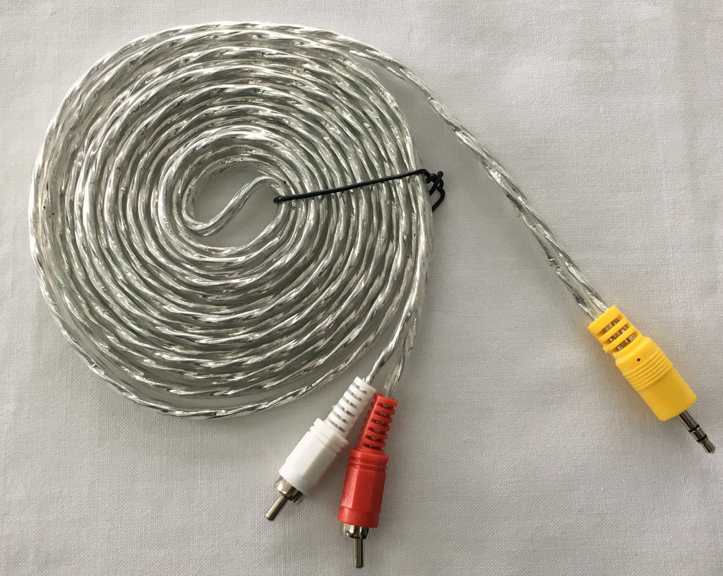 Cable de Audio de 3.5 mm a 2 RCA de 3.8 metros de longitud