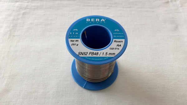 Rollo de Estaño 1.5 mm de Diametro 250 gr para electronica marca Bera