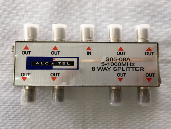 Splitter coaxial de 1 entrada a 8 salidas marca Alcatel