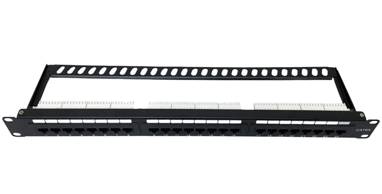 Patch Panel de 24 Puertos categoria 6A para rack de redes