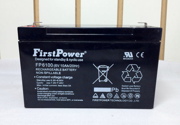 Bateria Seca Recargable 6 V 10 Ah sellada marca First Power
