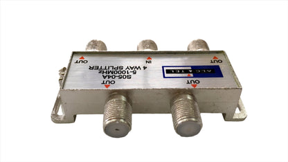 Splitter Coaxial de 1 entrada a 4 salidas marca Alcatel