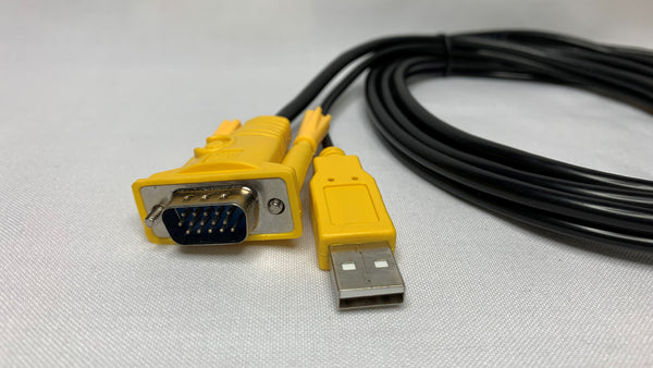 Combo: Switch KVM USB de 4 puertos + 2 cables KVM 1.5 metros