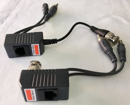Video Balun pasivo Video Energia y Audio a conector RJ-45