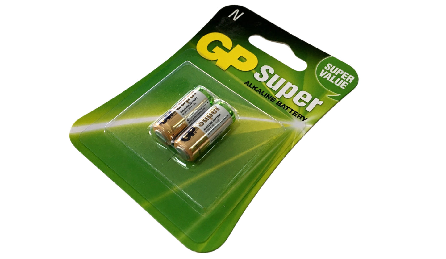 Pila Alcalina modelo 910A LR1 N paquete de 2 unidades marca GP