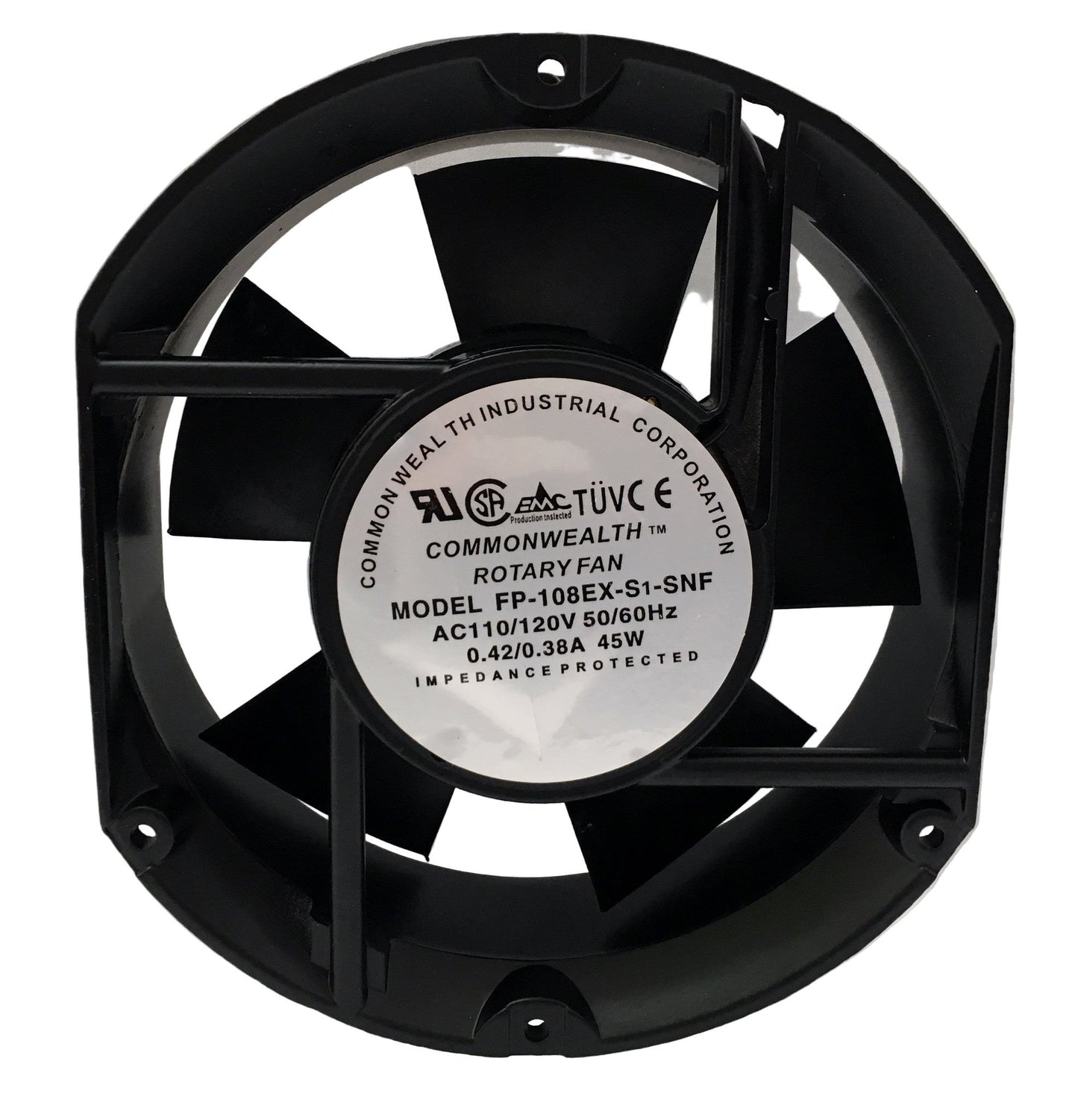 Ventilador semi circular 110 Vac 45 W de 17.2 cm de diametro