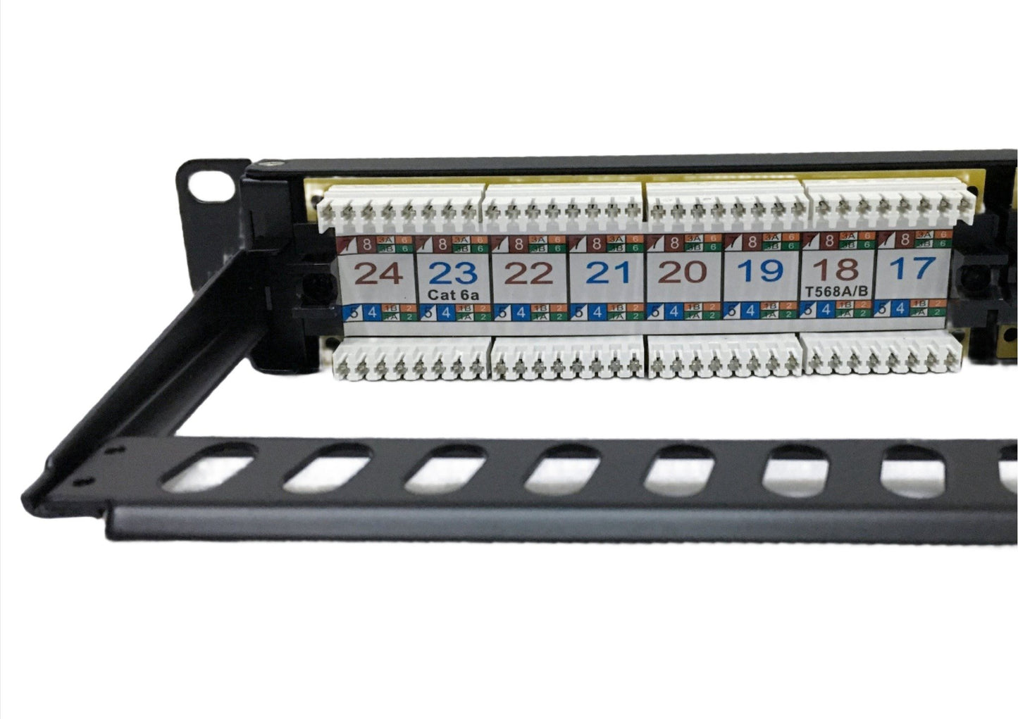 Patch Panel de 24 Puertos categoria 6A para rack de redes